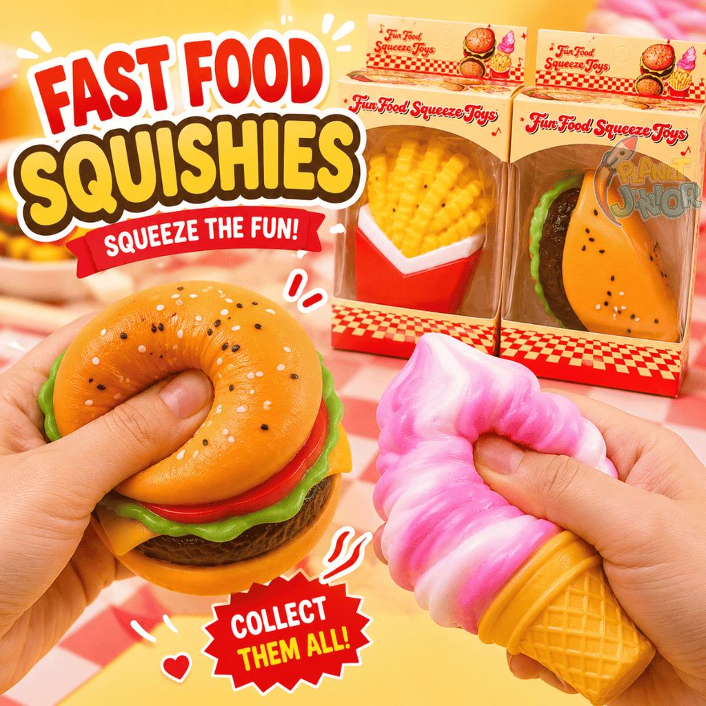 Fast Food Squishies 1 Pc – Soft Squeeze Sensory Stress Relief & Fidget Squishy