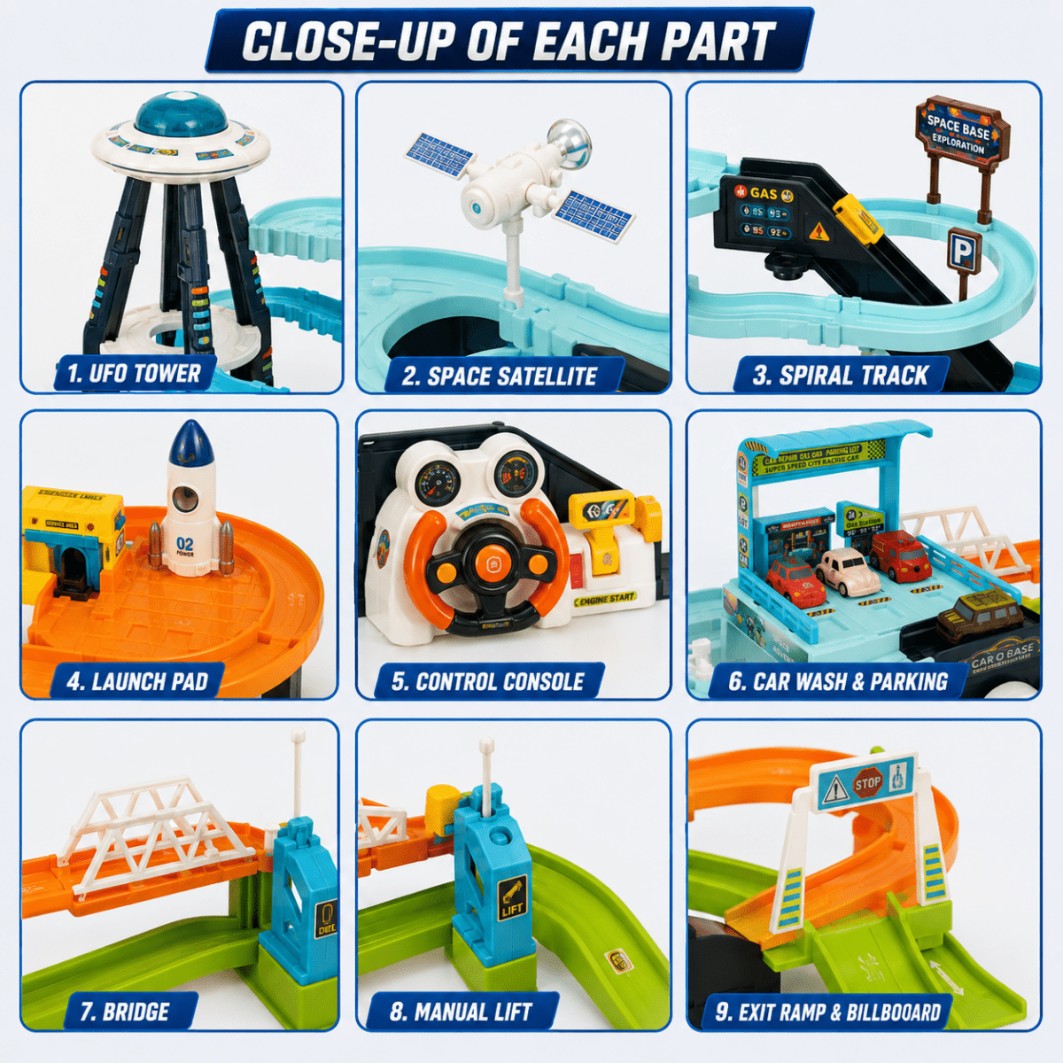 Steering Wheel Mars Base Track – Space Adventure Playset