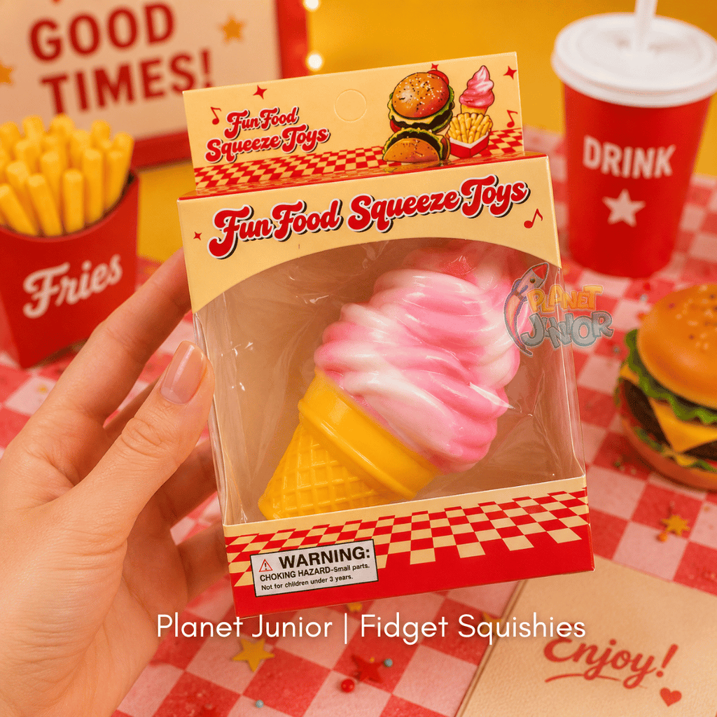 Fast Food Squishies 1 Pc – Soft Squeeze Sensory Stress Relief & Fidget Squishy