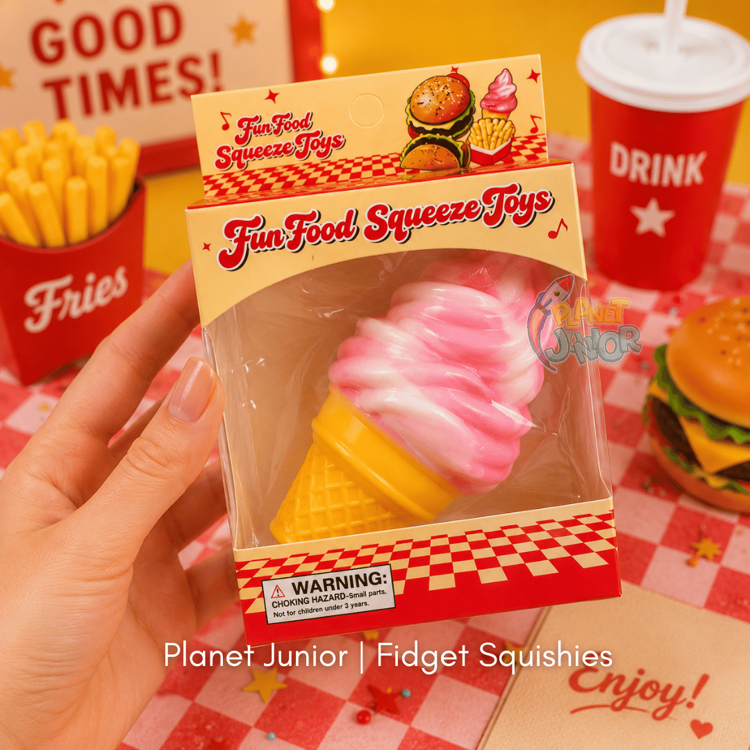 Fast Food Squishies 1 Pc – Soft Squeeze Sensory Stress Relief & Fidget Squishy