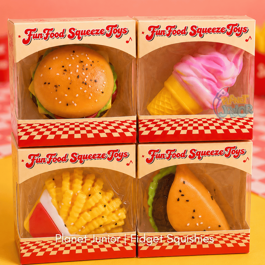 Fast Food Squishies 1 Pc – Soft Squeeze Sensory Stress Relief & Fidget Squishy