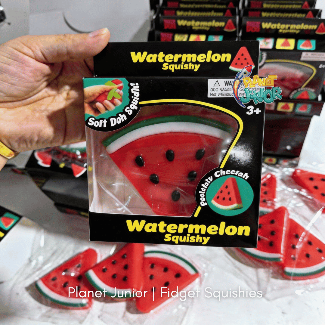 Watermelon Slice Squishy 1 Pc – Soft Squeeze Sensory Stress Relief & Fidget Squishy