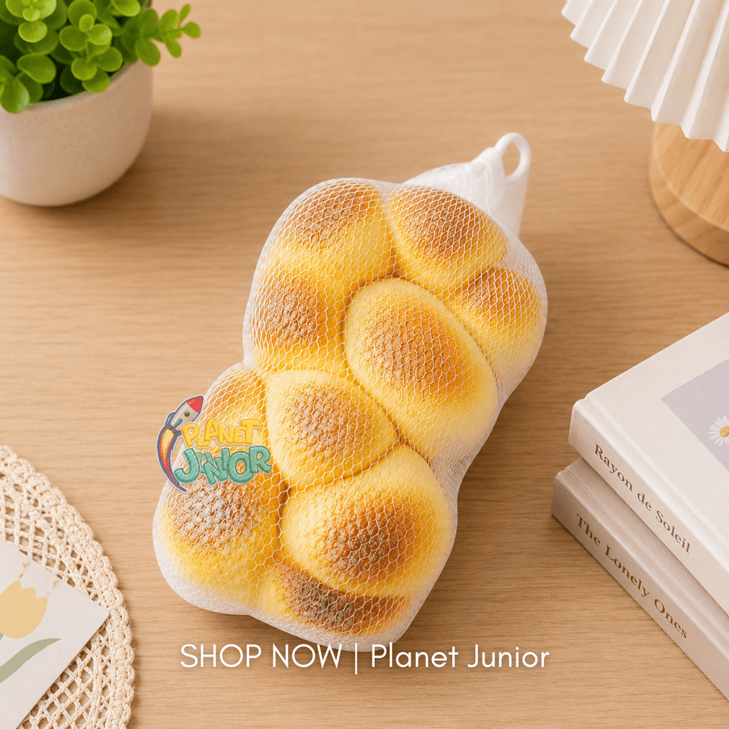 Soft Bread Bun Squishy – Squeeze Sensory Toys for Kids