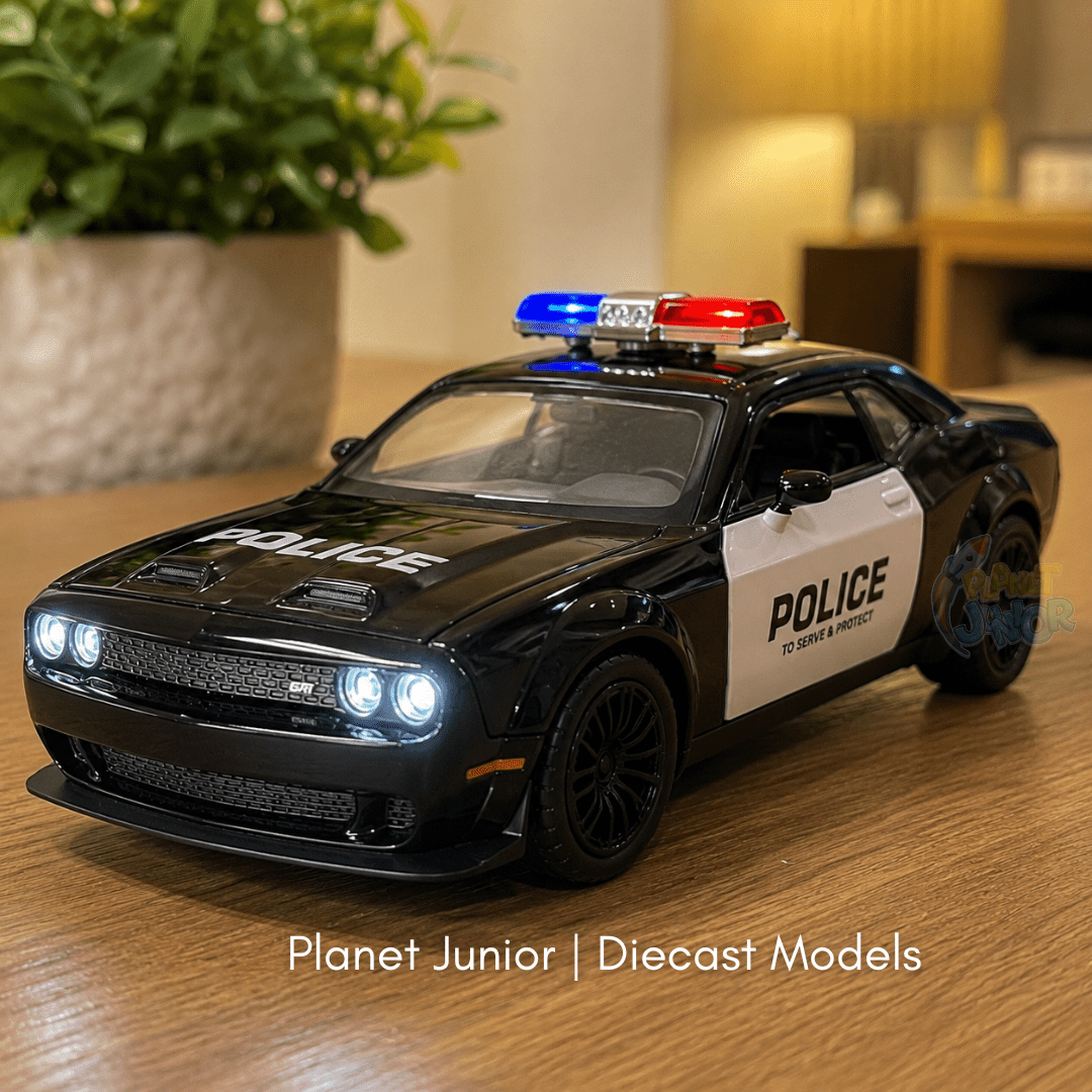 1:24 Scale Dodge Challenger SRT Police Die-Cast Model Car