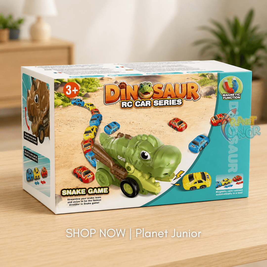 Rechargeable RC Dinosaur Car with Snake-Style Chasing Game