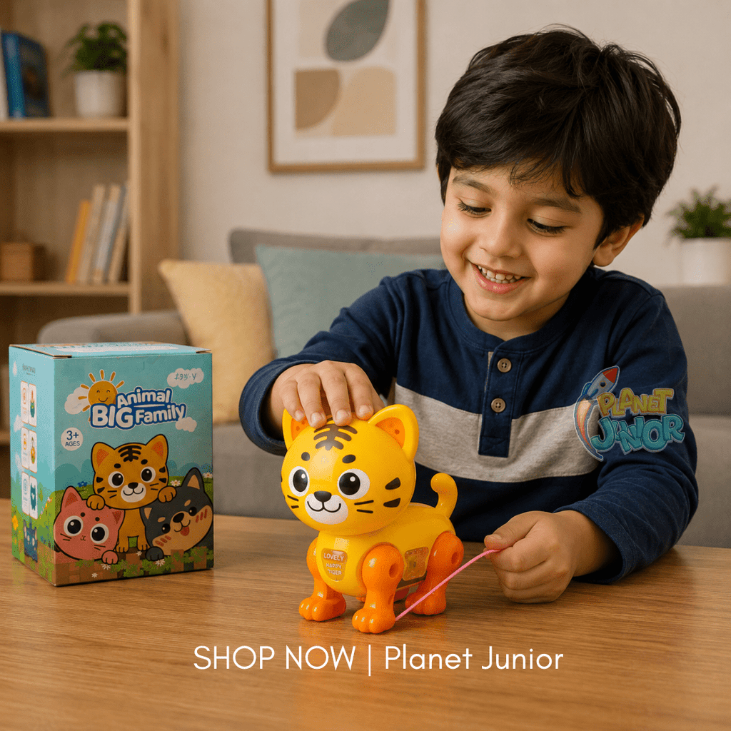 Interactive Walking Cat Toy with Music & LED Lights