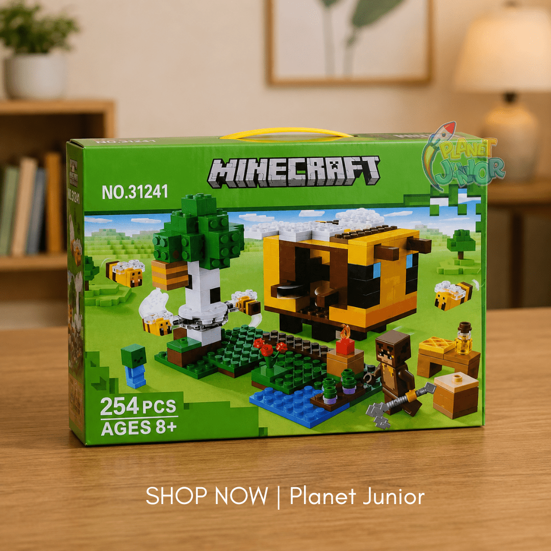 254 PCS Block-Style Bee Farm Building Set with Character Figures for Kids