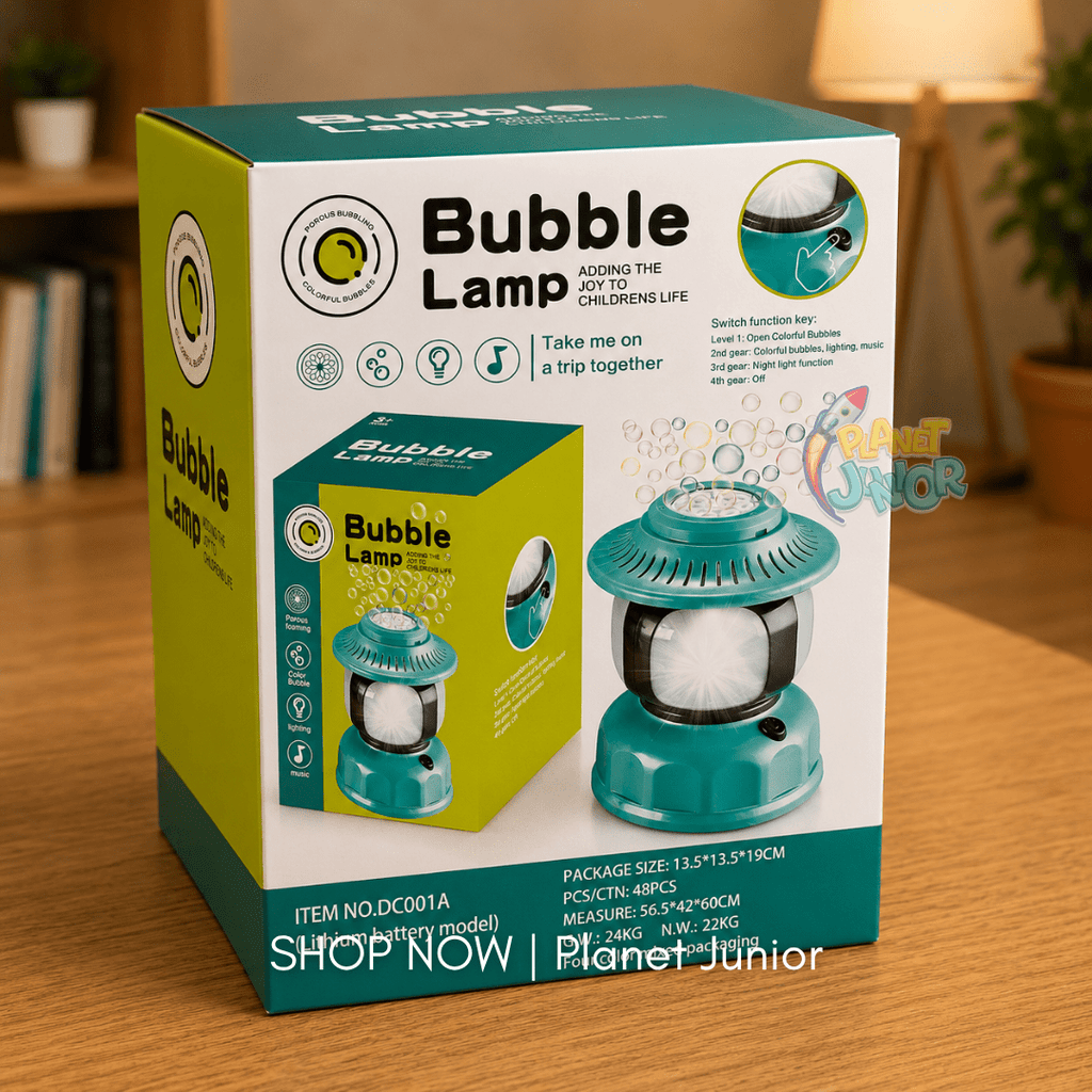 Rechargeable Bubble Lamp Toy with Colorful Bubbles, Lights & Music