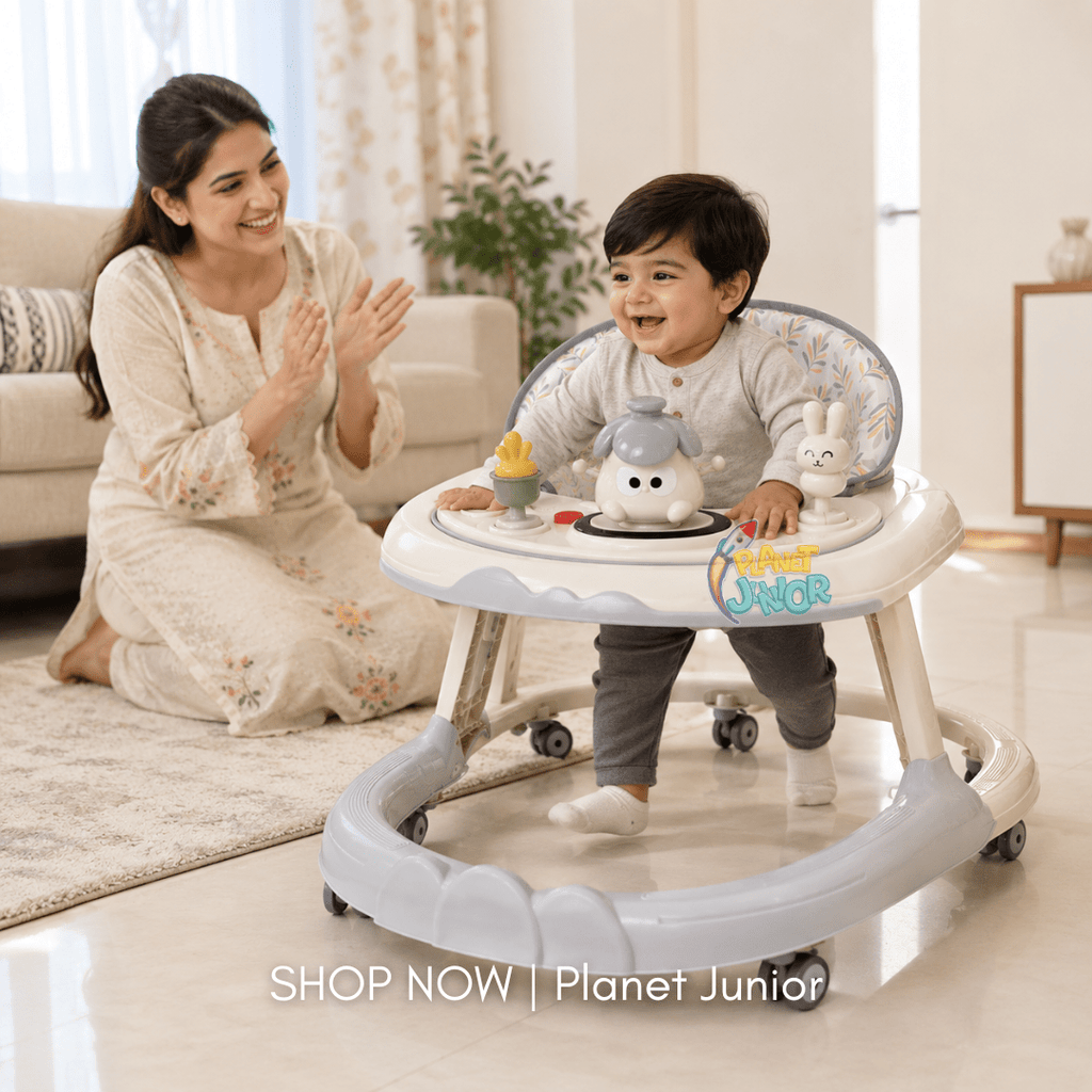 Premium Foldable Baby Walker with Animal Activity Tray