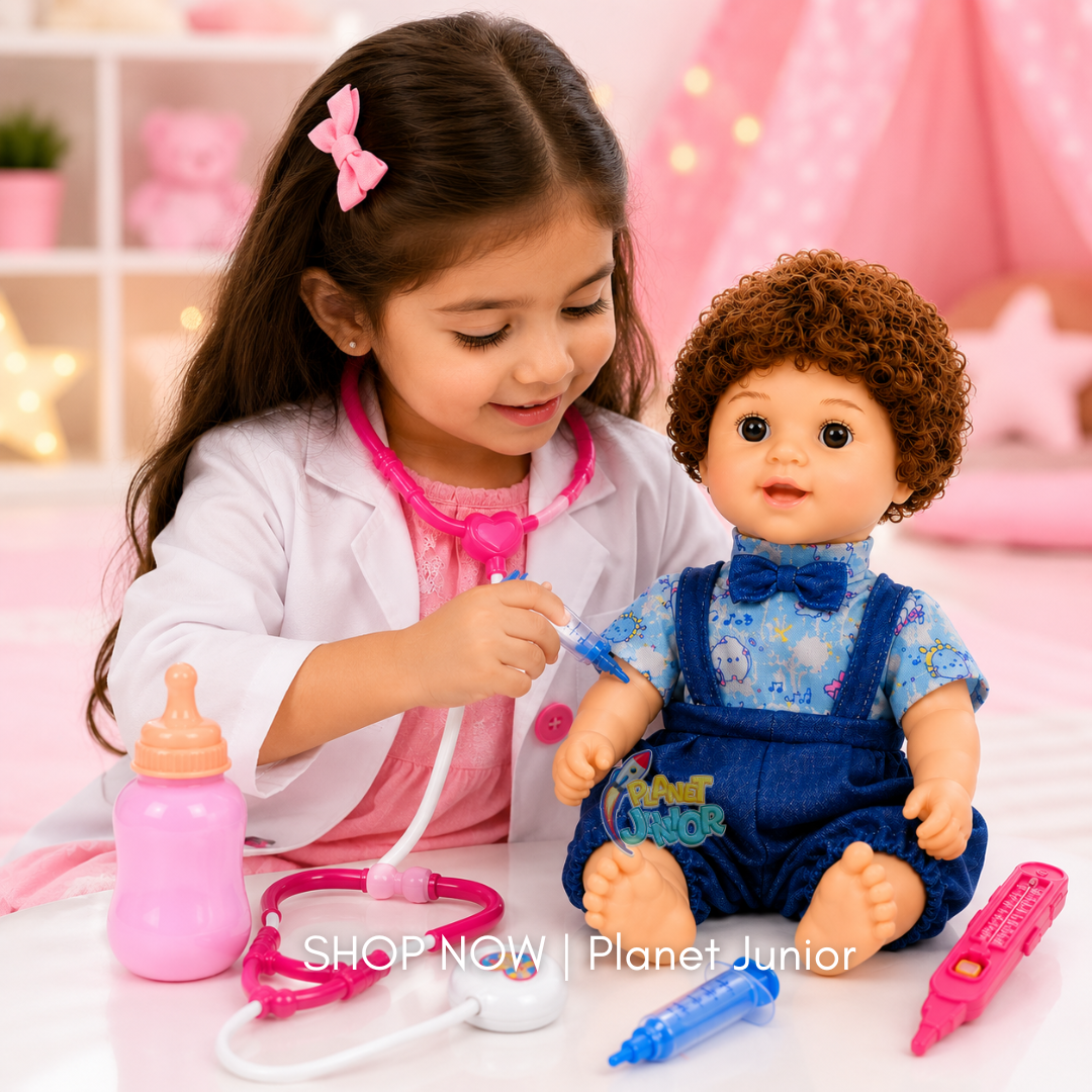 20 inch Interactive Baby Doll with Music & Doctor Playset
