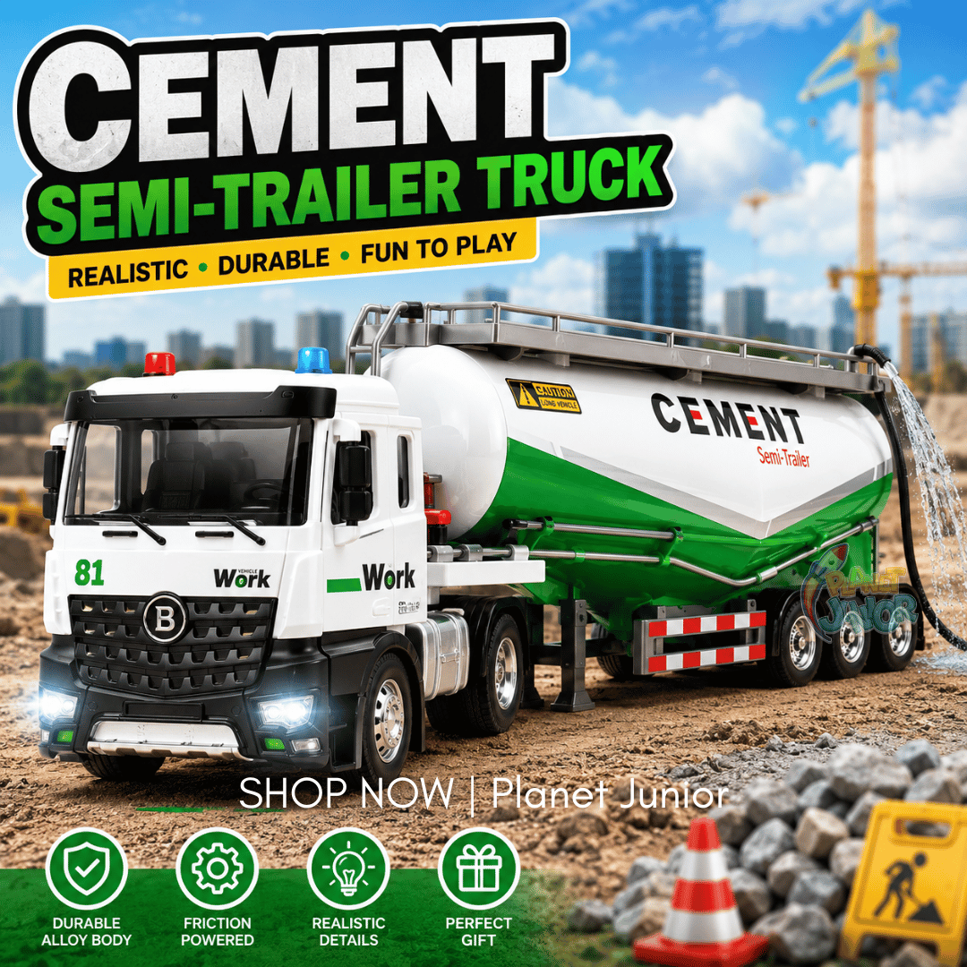 17 inch Diecast Cement Tanker Truck with Real Water Soray Function
