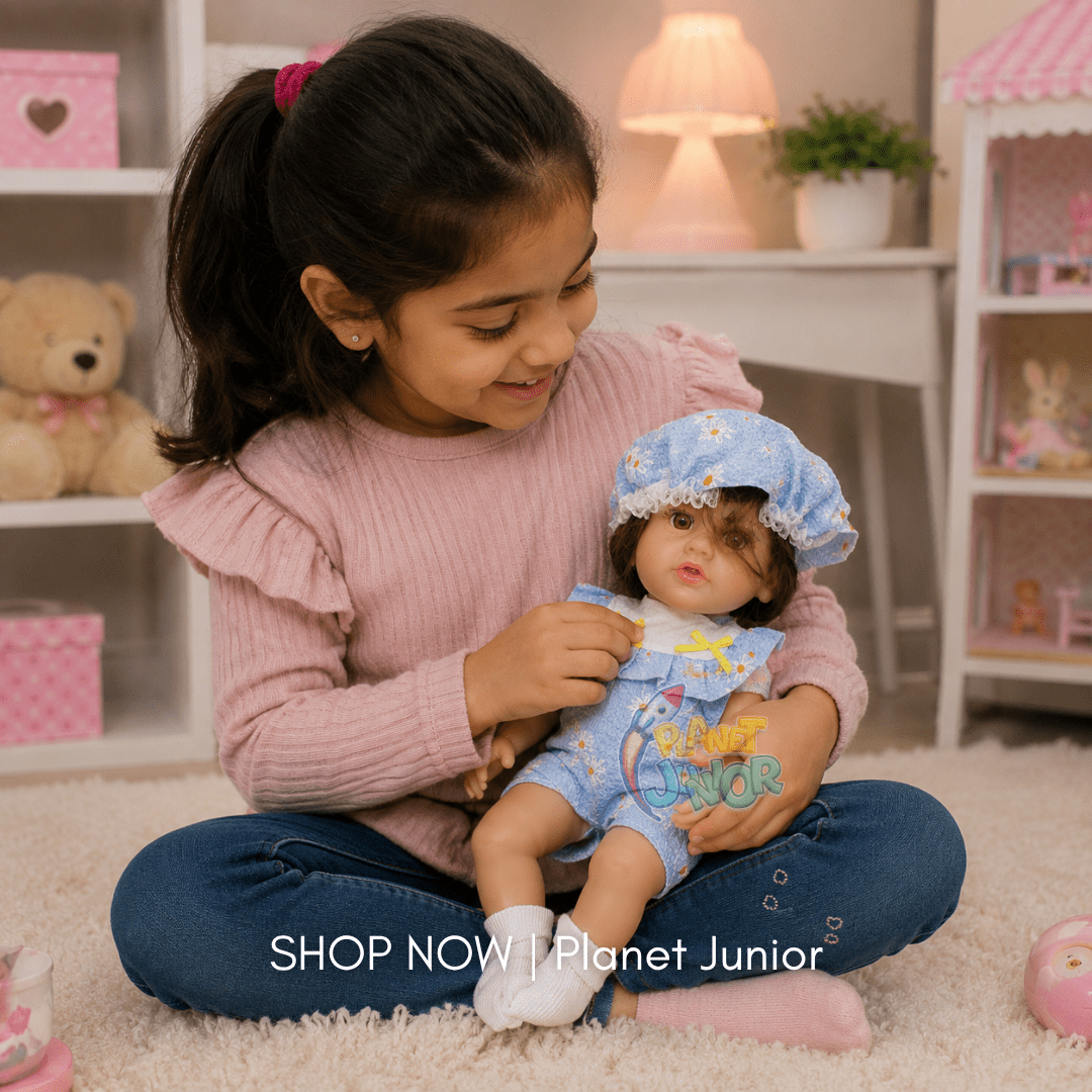Adorable Baby Girl Doll with Floral Outfit & Matching Bonnet