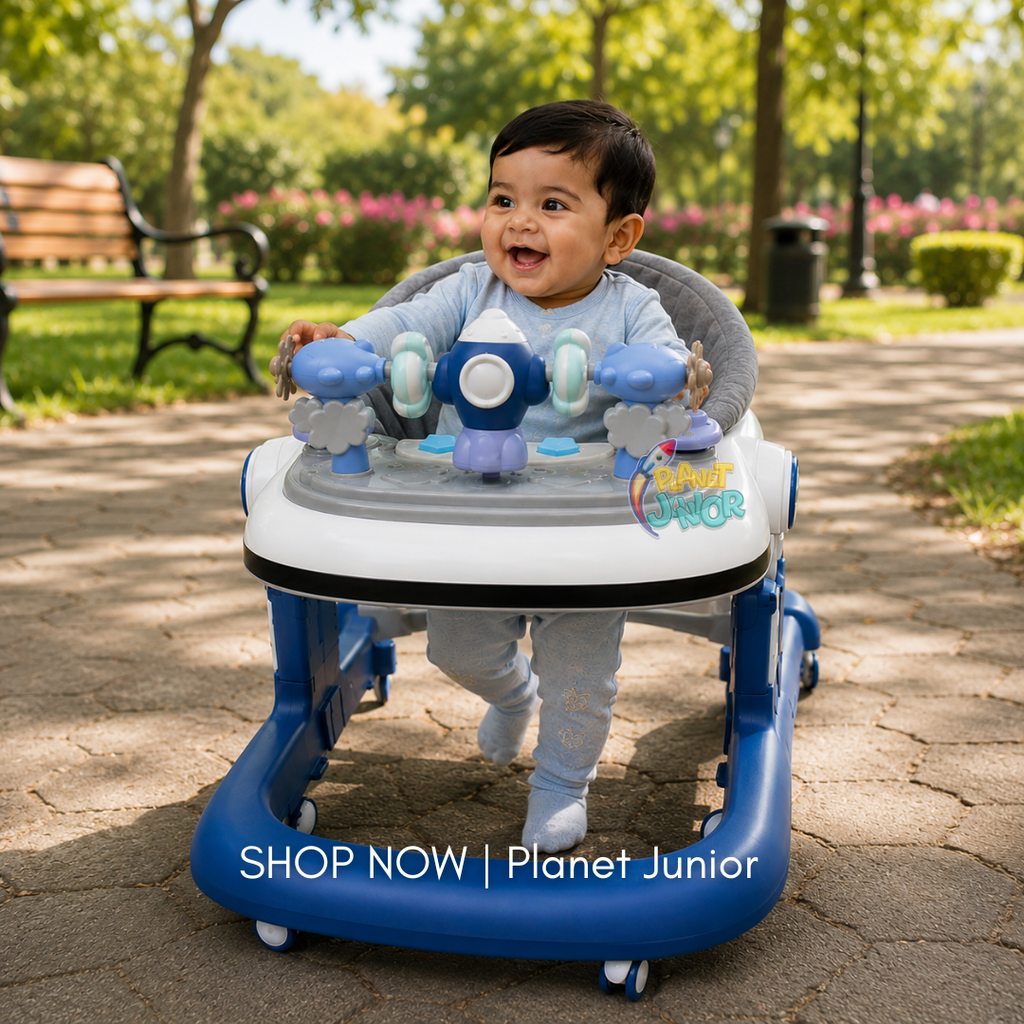 4-in-1 Foldable Baby Learning Walker with Activity Toy Tray