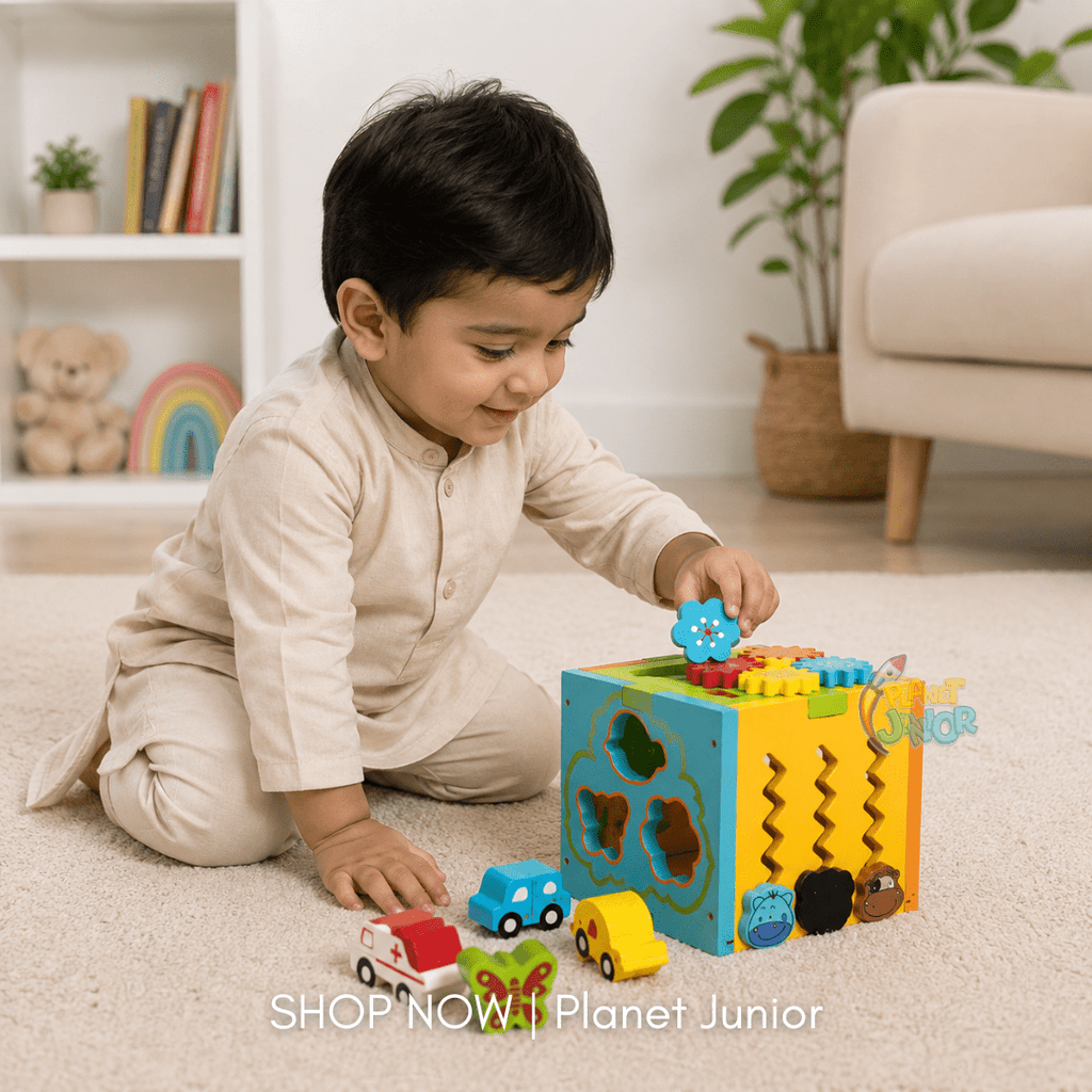 Multifunctional Wooden Intelligence Activity Box for Kids
