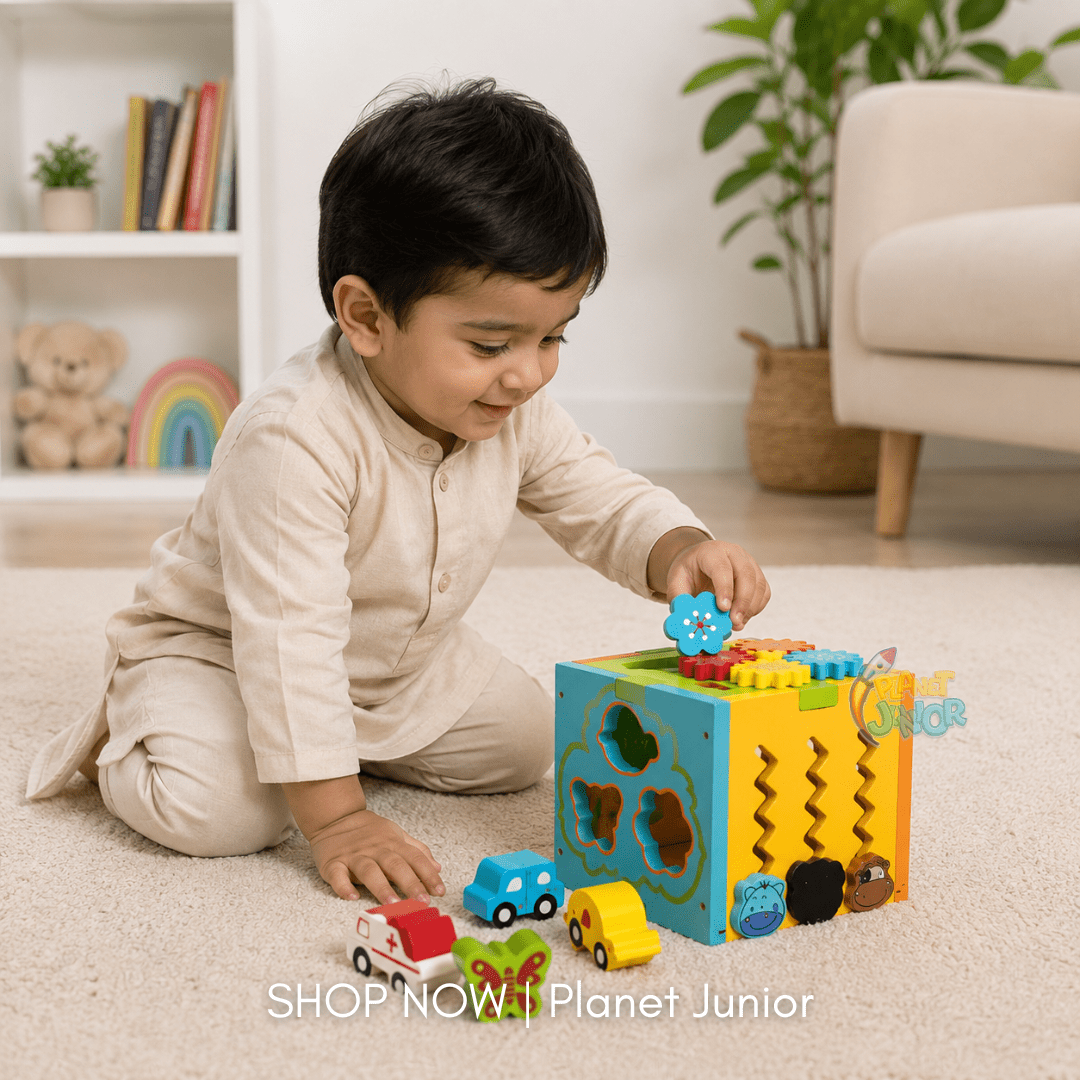 Multifunctional Wooden Intelligence Activity Box for Kids