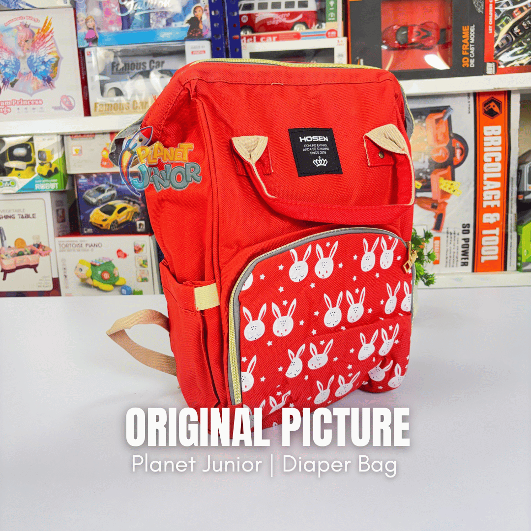 Multi-Functional Mommy Backpack – Large Capacity Diaper Bag with Cute Bunny Design