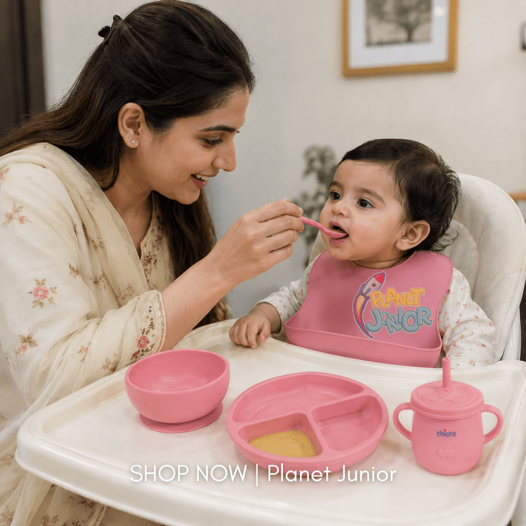Chicco Premium Silicone Baby Feeding Tableware Set with Bib, Plate, Bowl & Cup
