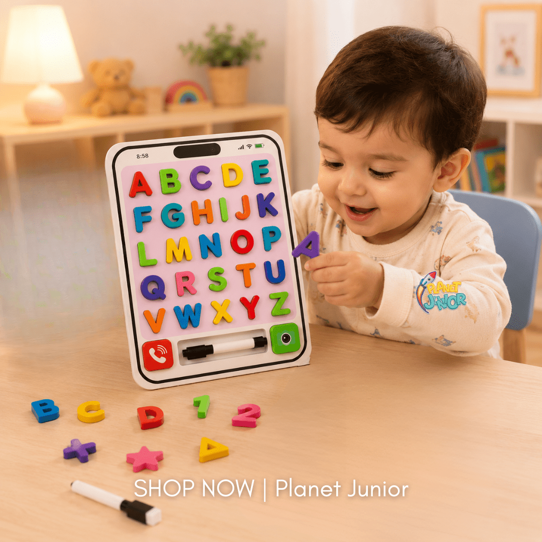 Wooden Alphabet Learning Board with Writing & Letter Matching