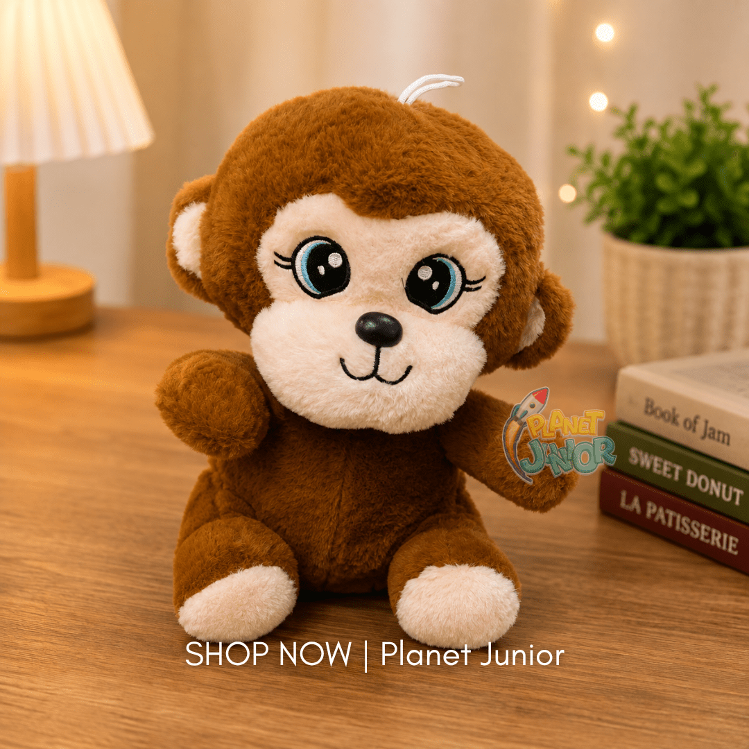 Adorable Big-Eyed Monkey Soft Plush Toy for Kids