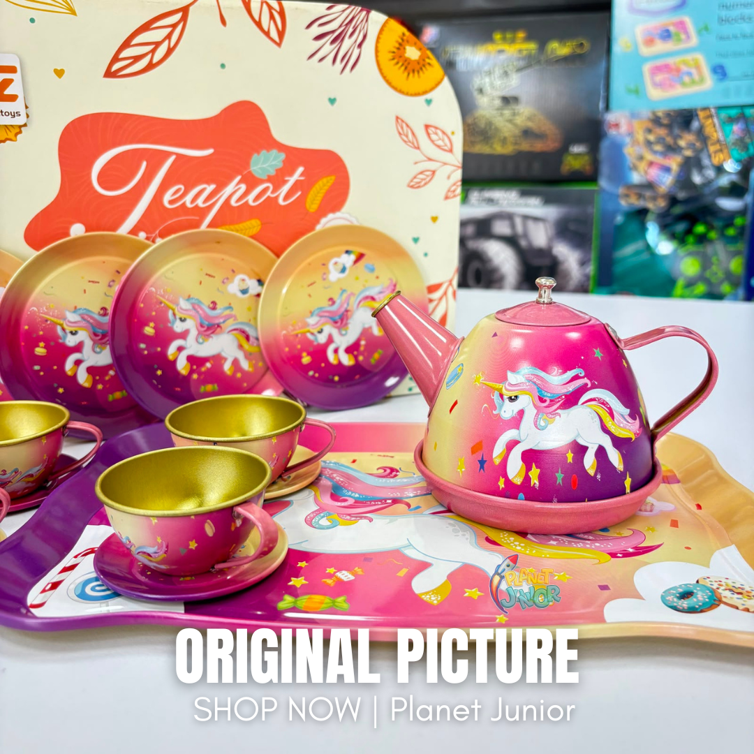 Unicorn Metal Tea Party Play Set with Carry Case