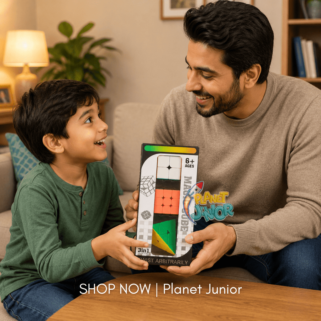 3-in-1 Magic Cube Puzzle Set for Kids – Twist & Solve Activity Set
