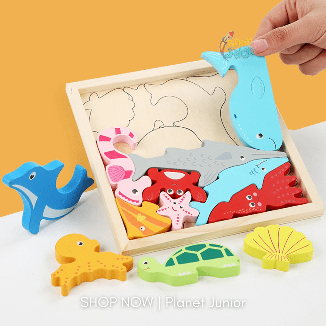 Wooden Animals Learning Puzzle Board