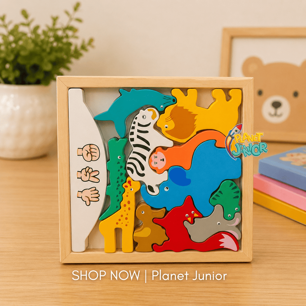 Wooden Animal, Fruit & Number Puzzle Game for Kids | 1 Pcs
