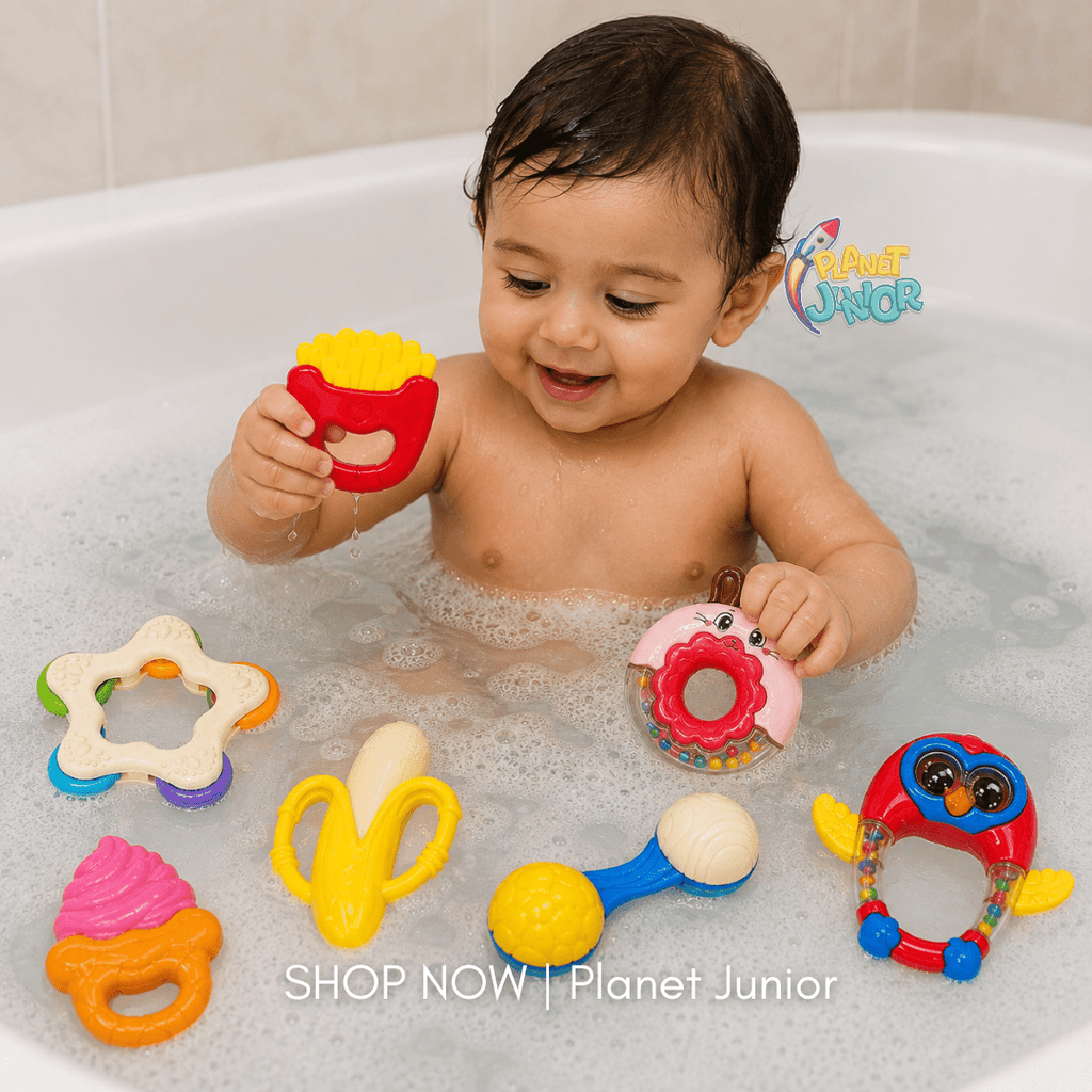 7-Piece Baby Rattle & Teether Educational Toy Set