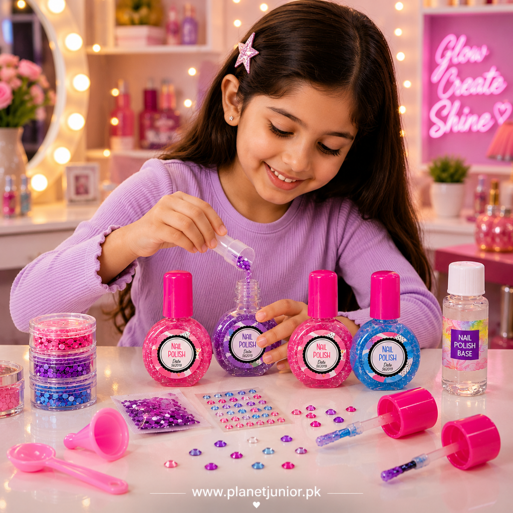 DIY Sparkling Nail Polish Making Kit for Kids