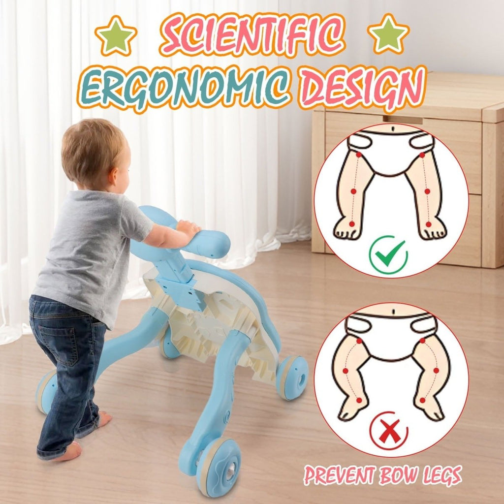 4-in-1 Baby Push Walker With Activity Table & Learning Center