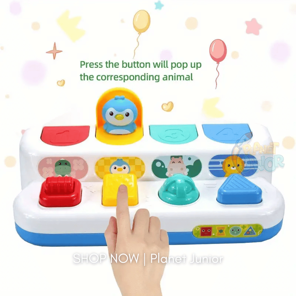 Interactive Pop-Up Animal Learning Switch Box