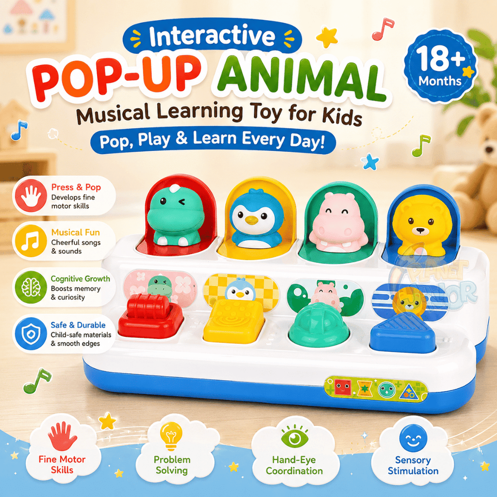 Interactive Pop-Up Animal Learning Switch Box