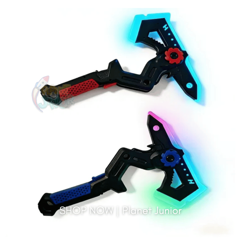 2 in 1 LED Transforming Sword Axe with Spray Mist & Sound