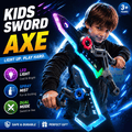 2 in 1 LED Transforming Sword Axe with Spray Mist & Sound