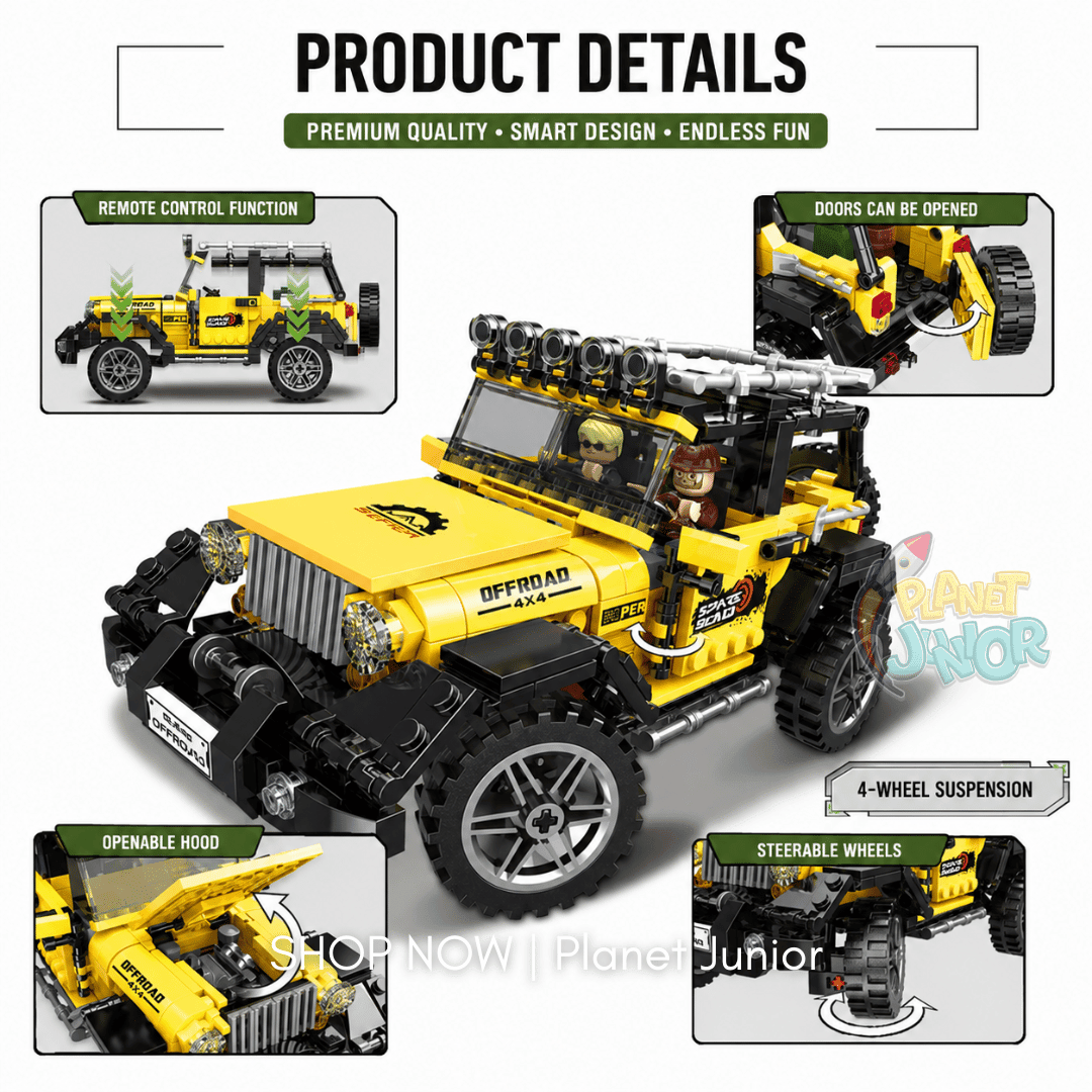 Off-Road Adventure 4×4 Building Blocks Set – 610 Pieces