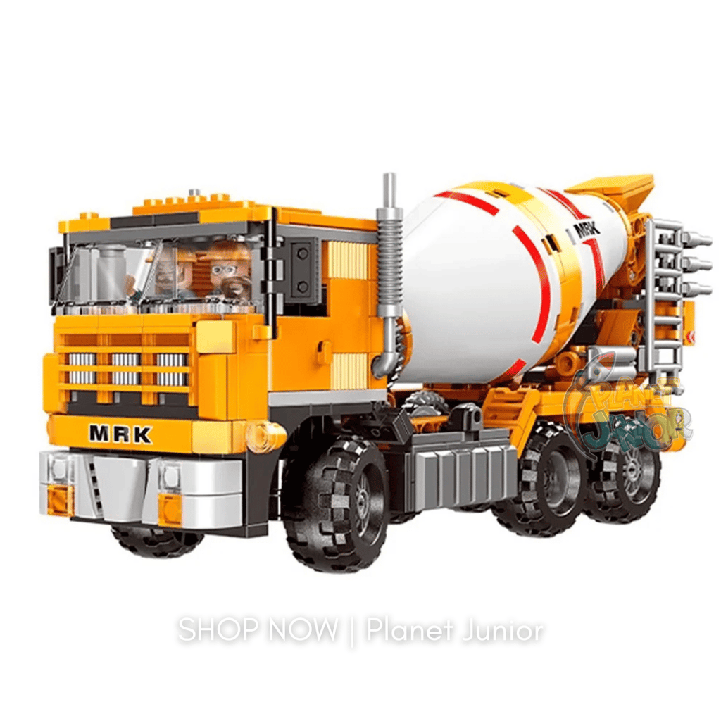 Construction Cement Mixer Truck Building Block Set | 654PCS