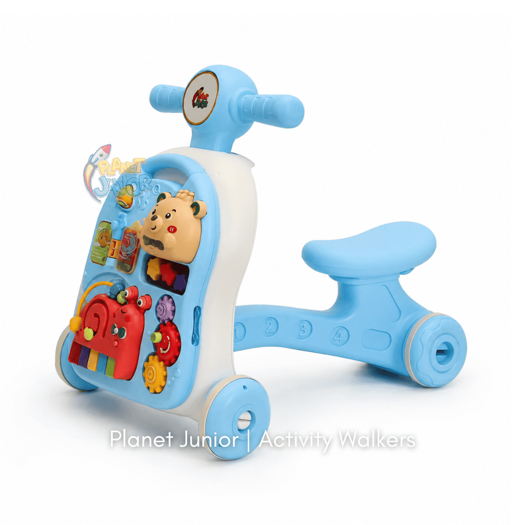4-in-1 Baby Push Walker With Activity Table & Learning Center
