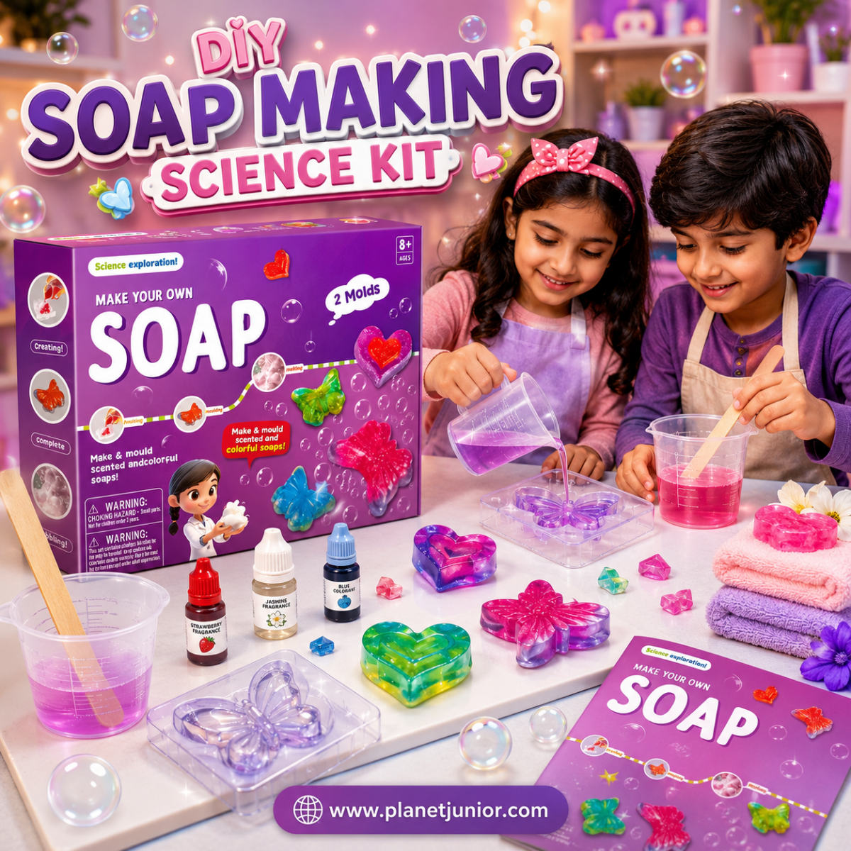 DIY Soap Making Science Kit for Kids – Create Colorful Scented Soaps at Home