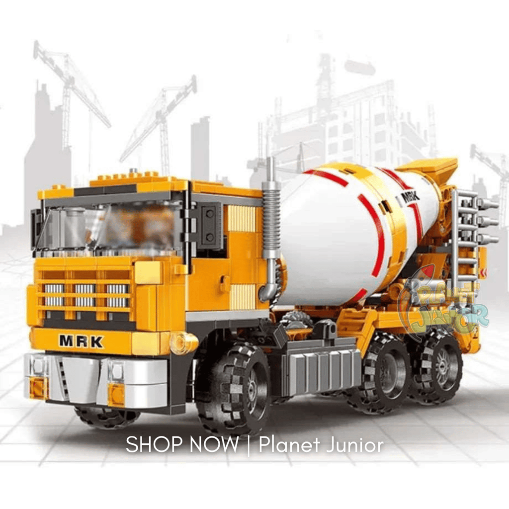 Construction Cement Mixer Truck Building Block Set | 654PCS