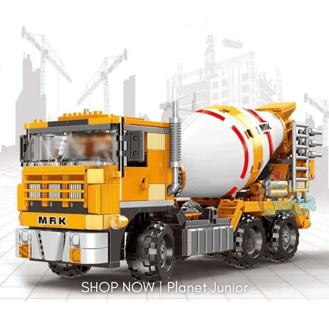 Construction Cement Mixer Truck Building Block Set | 654PCS