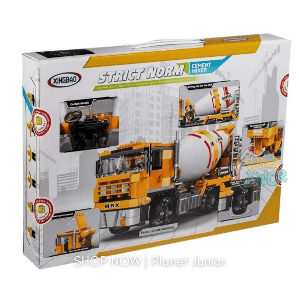 Construction Cement Mixer Truck Building Block Set | 654PCS