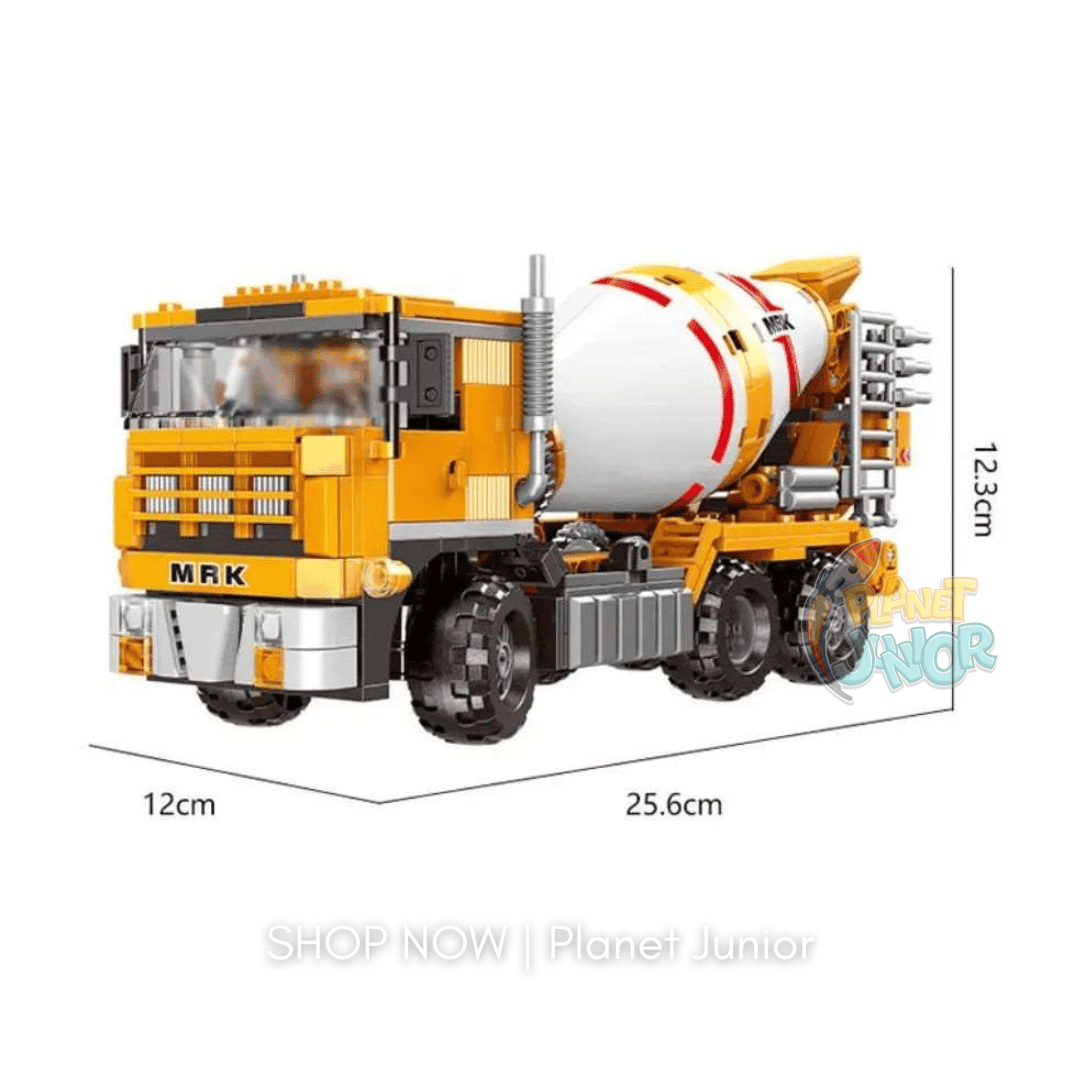 Construction Cement Mixer Truck Building Block Set | 654PCS