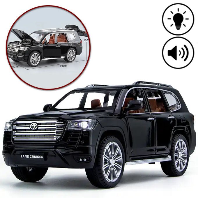 1:24 Toyota Land Cruiser LC300 Diecast Alloy Model Car – Light & Sound Edition