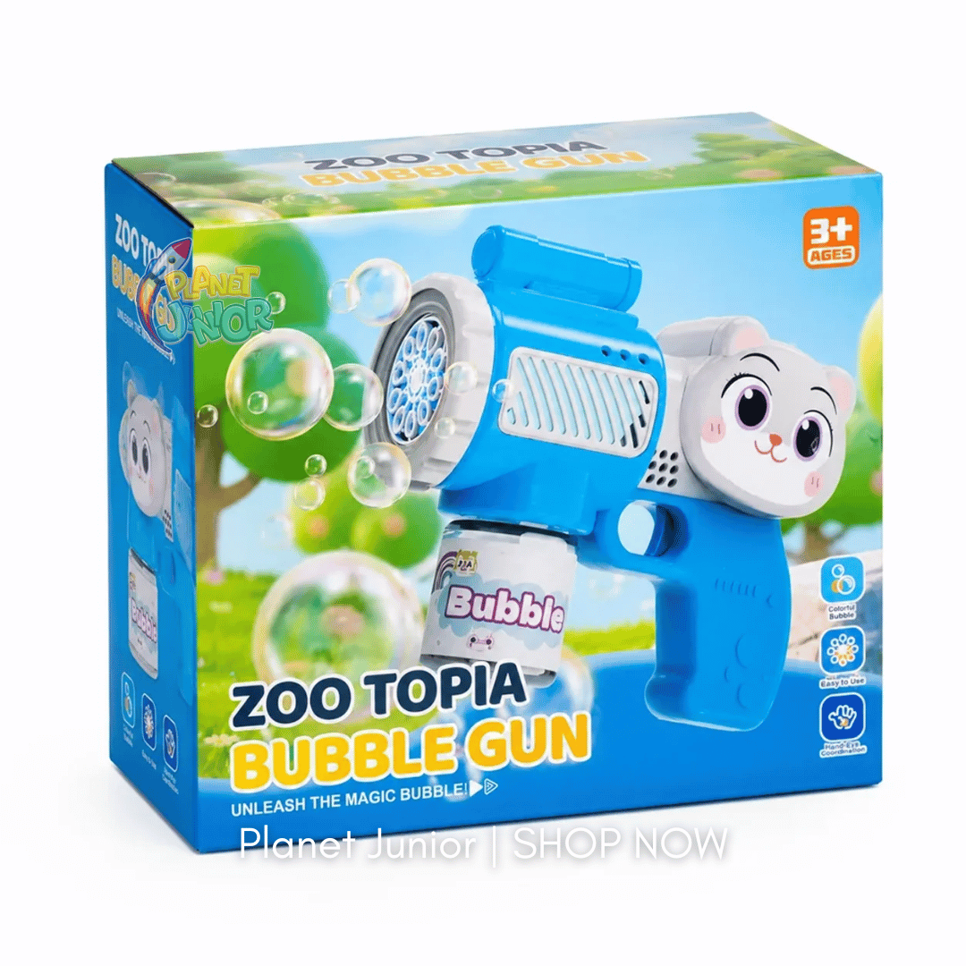 🫧 Zoo Topia Bubble Gun – Kids Bubble Blaster