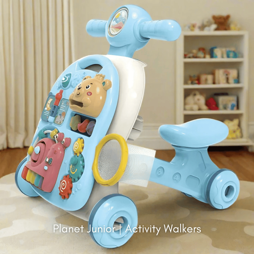 4-in-1 Baby Push Walker With Activity Table & Learning Center
