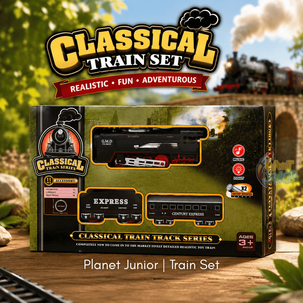 Classical Train Track Series – Light & Sound Battery Operated Train Set