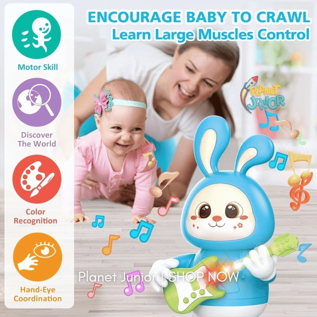 🐰 Dancing Rabbit Guitarist Musical Toy With LED Lights & Music