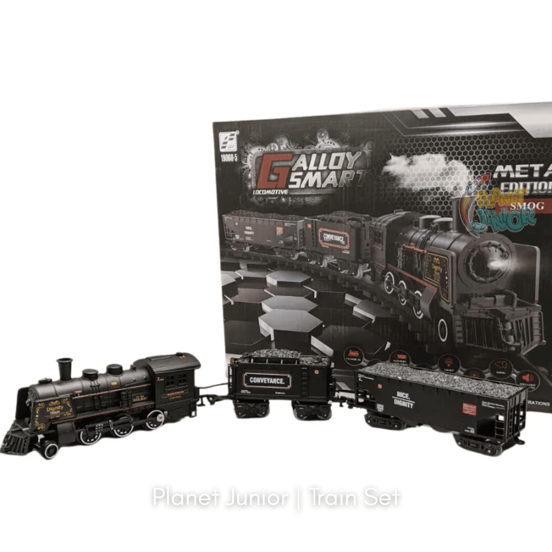 Alloy Smart Metal Edition Steam Train Set – Light, Sound & Safe Smoke Railway Set