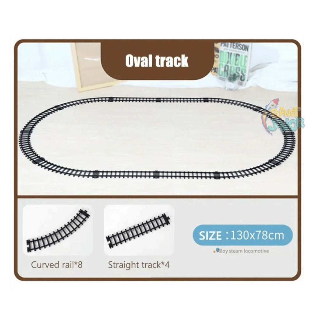 Alloy Smart Metal Edition Steam Train Set – Light, Sound & Safe Smoke Railway Set