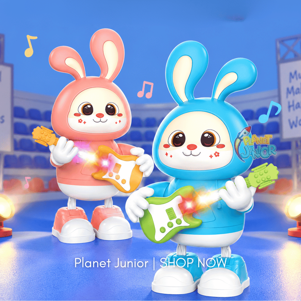 🐰 Dancing Rabbit Guitarist Musical Toy With LED Lights & Music